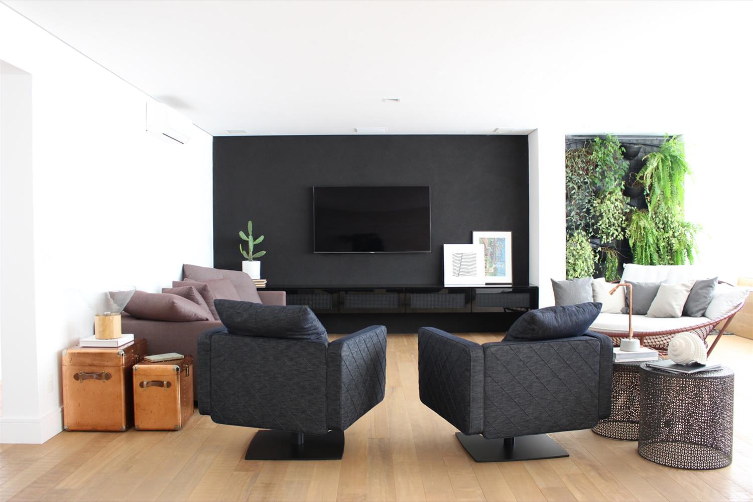 巴西 SP 市 SL 公寓 | 明亮木质与白色砖墙的简约空间-1