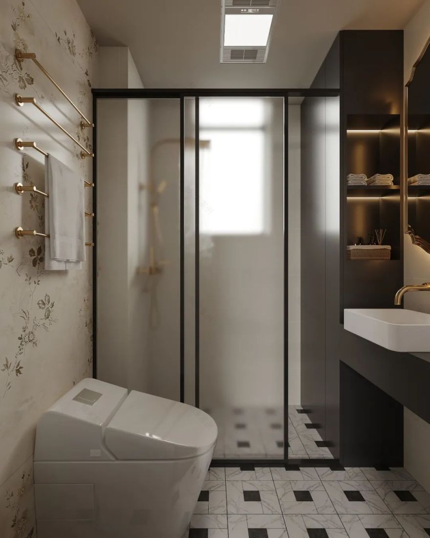 深圳如愿空间设计丨罗湖·东海富汇豪庭62㎡,水墨画般的海派浪漫-28