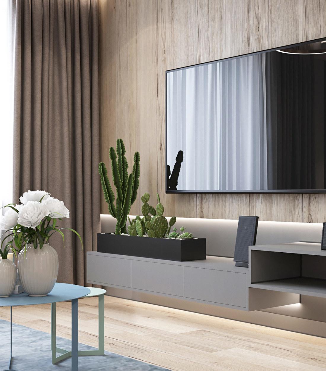 蓝色与金属元素打造的现代家居设计-22