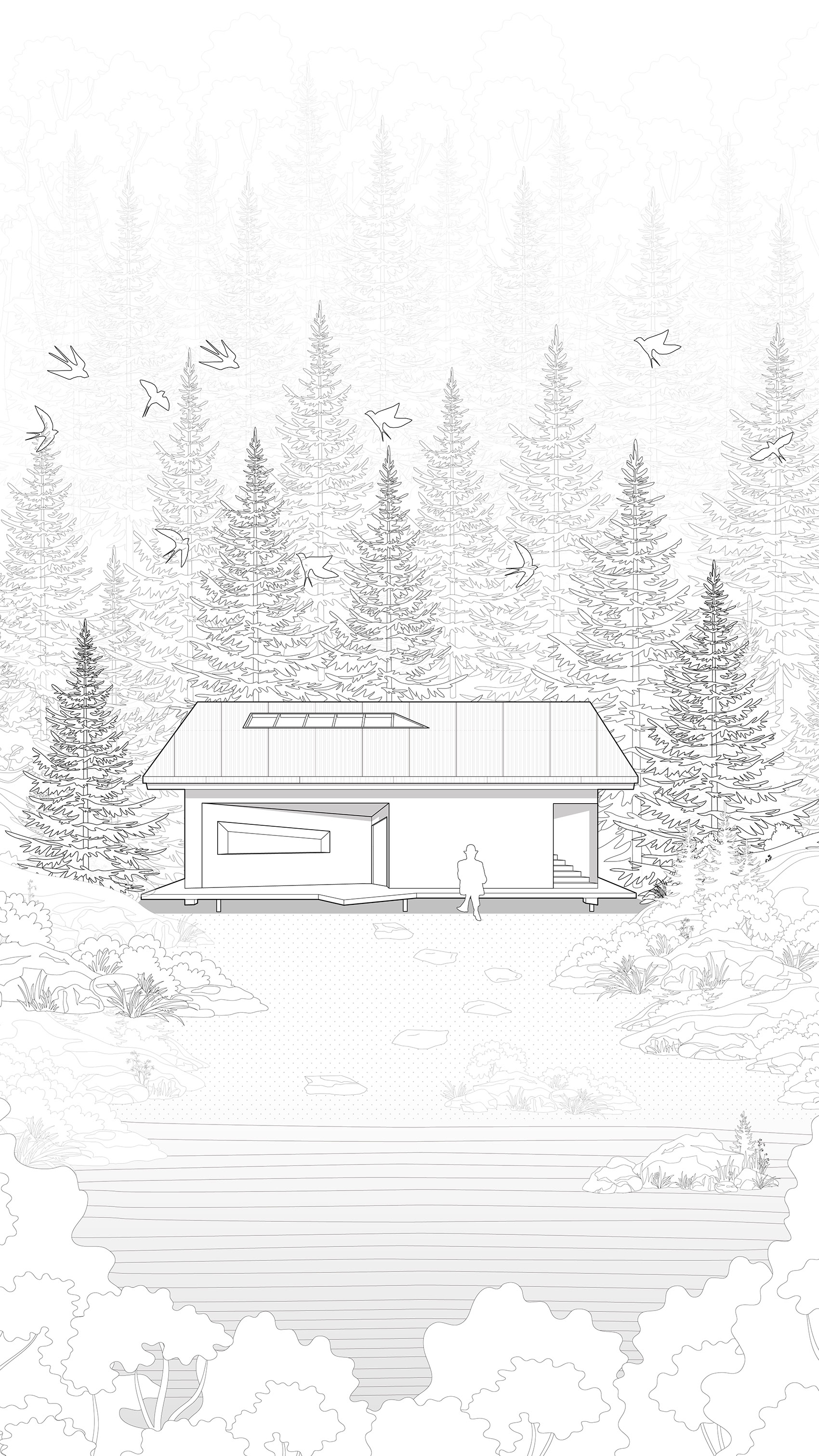 秦岭宿集 · 空山九帖书店·王维的寂寞,山果落餐厅丨中国汉中丨STUDIO QI 建筑事务所-31