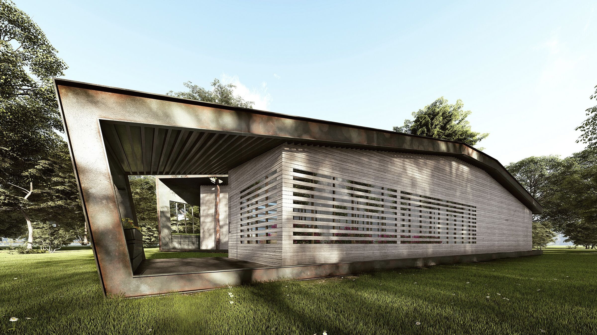 三角形的独立别墅 · Heram Architects 的绿色温室设计-7