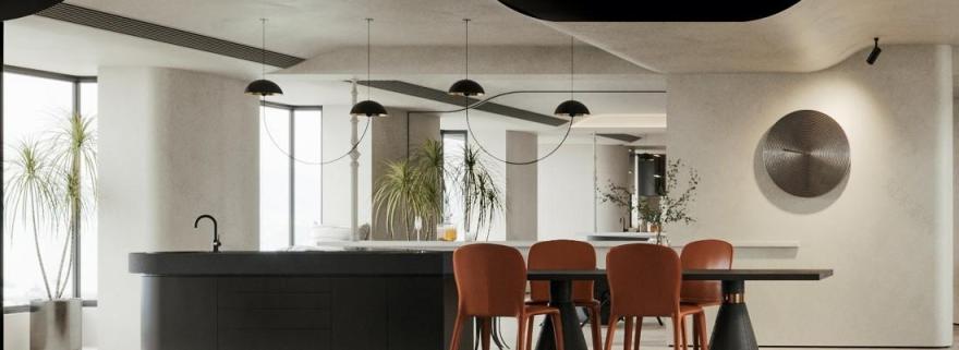 Ven's Home | 曲弧自由平面,诠释当代设计复杂性-12