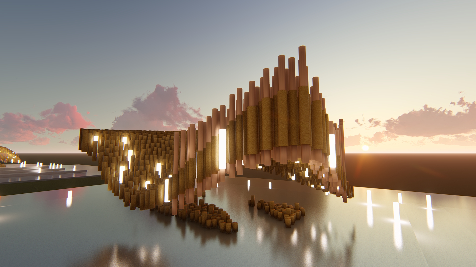 Parametric Shade Musical Bamboo Pavilion-7