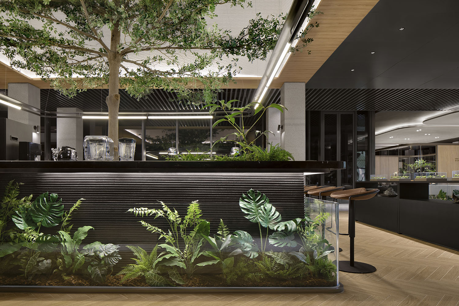 峻佳设计 | 杭州万科开了一家雨林中的餐厅,成新晋网红地!-57