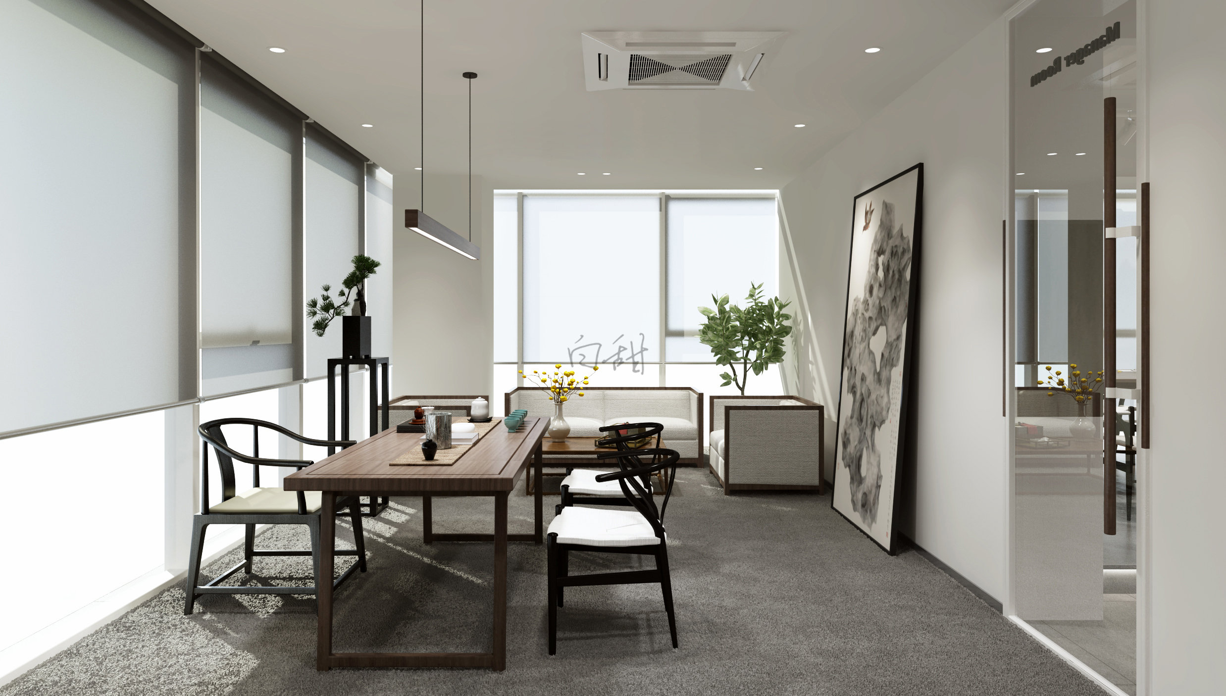 半舍设计丨荣盛时代办公-8