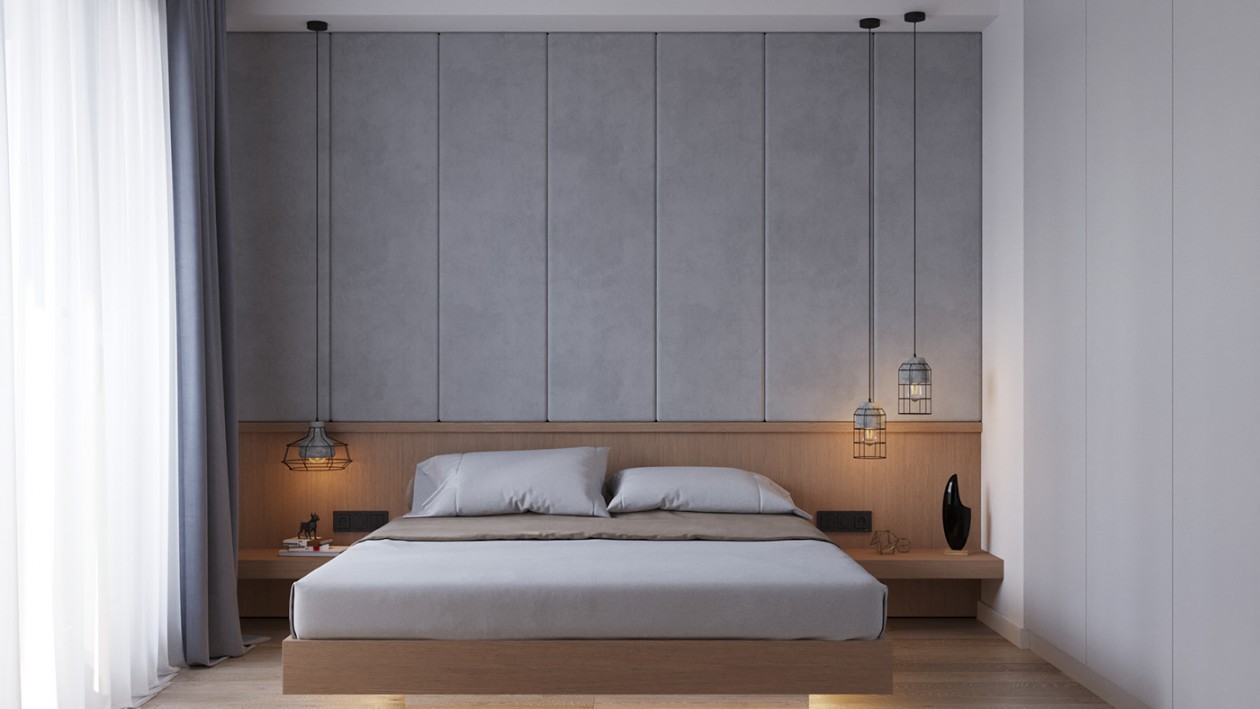 高级灰+原木 经典的自然生态材料和明快的家具相结合-18