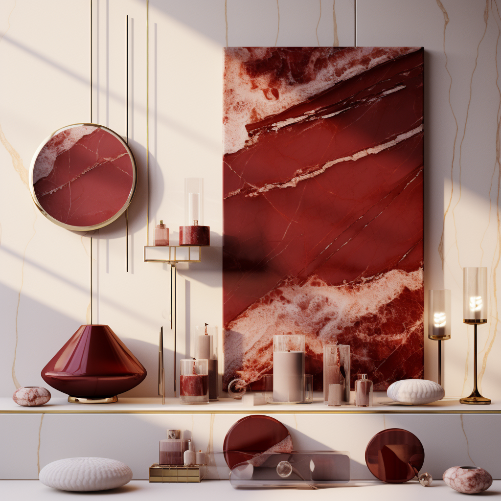 Luxury red mood boards for interior design-1