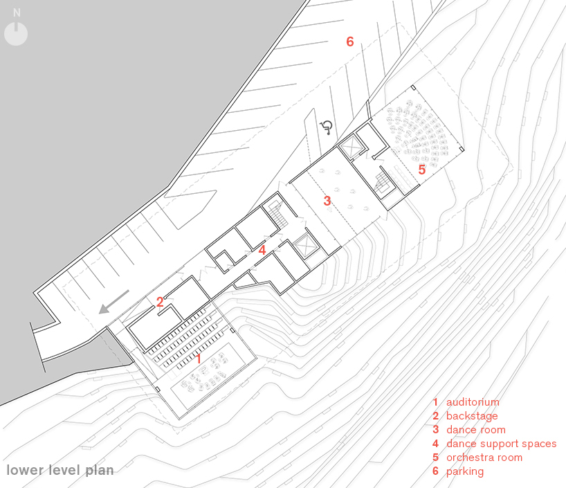 融入山坡地势的音乐学院-9