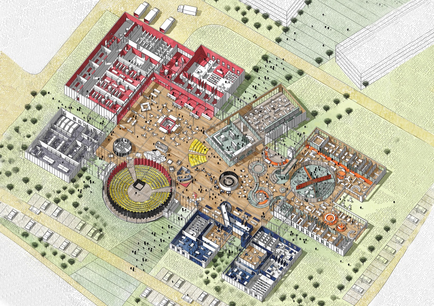 克莱芒·布朗谢建筑设计公司为法国硅谷家乐福设计的农业灵感研究中心-1