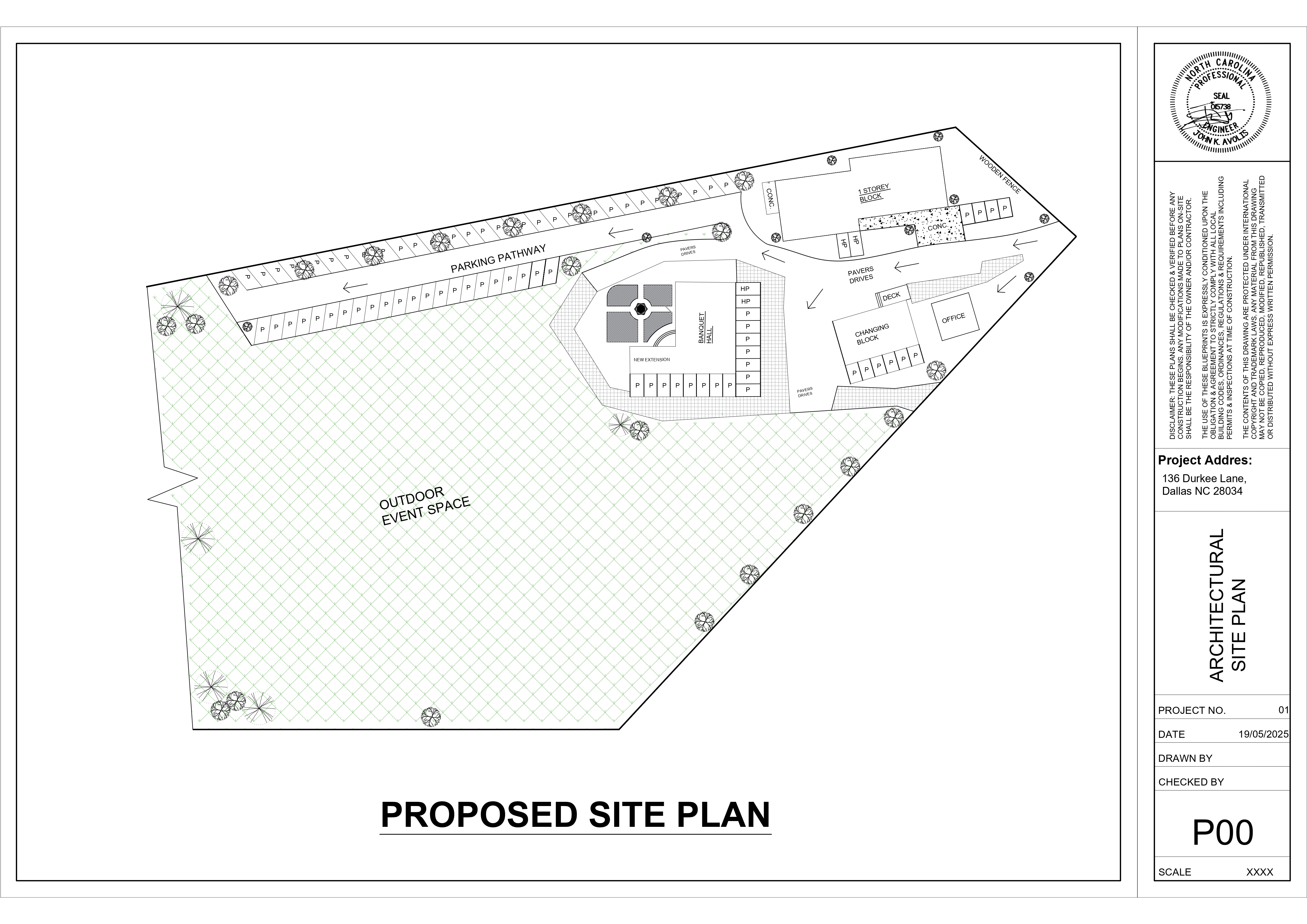 Banquet Hall – Architecture Drawing Package-0