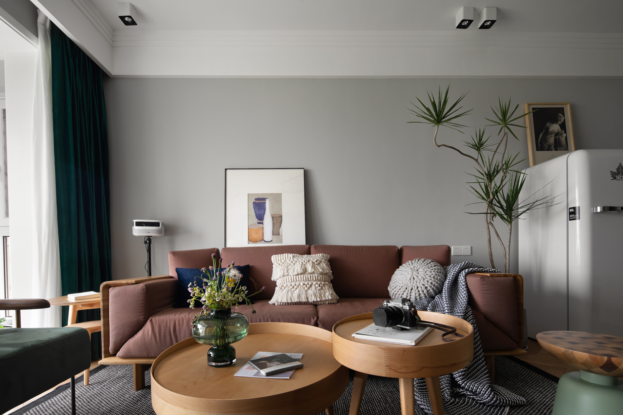 90㎡精装房爆改,复古风格摄影家专属家-6