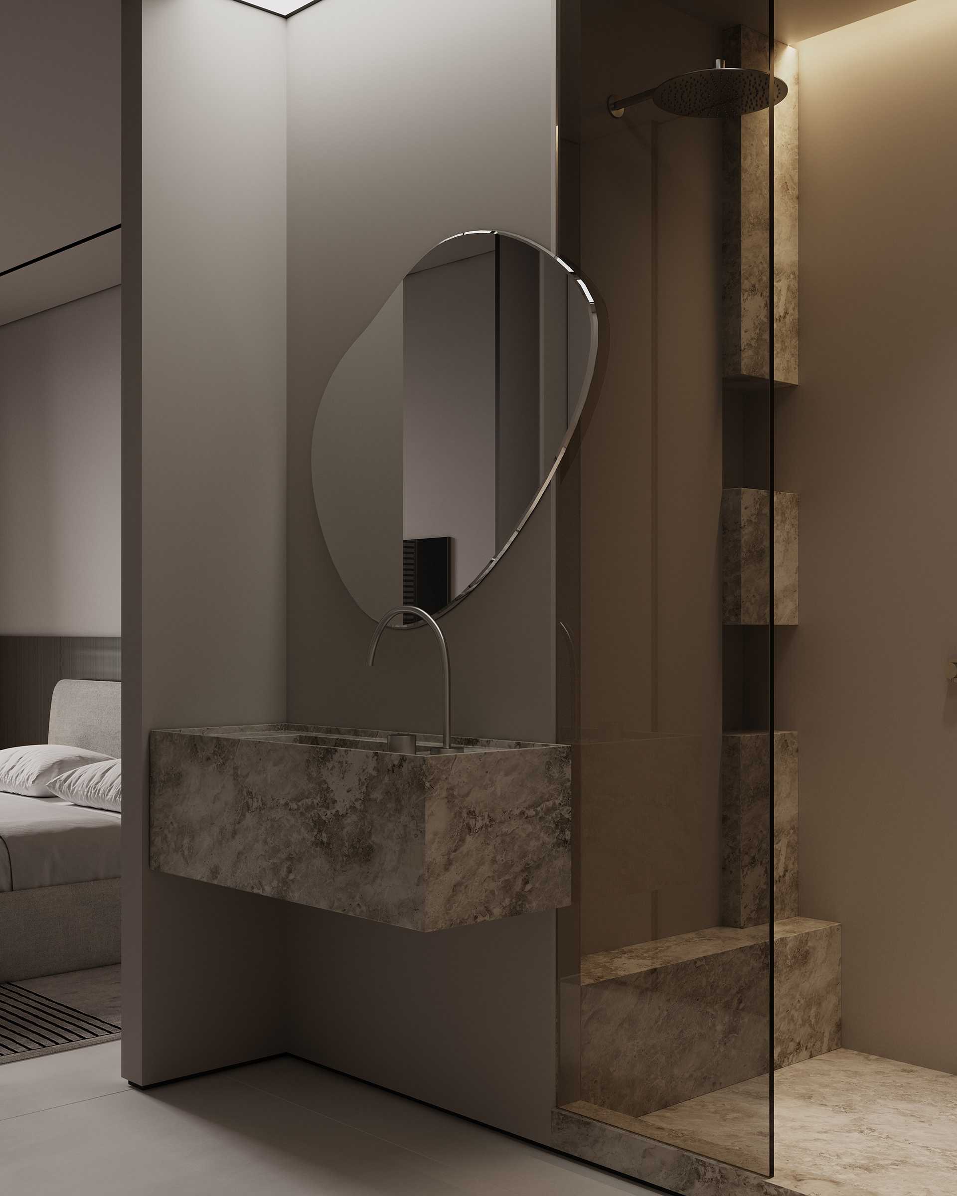 单色开放式公寓丨阿联酋迪拜-37