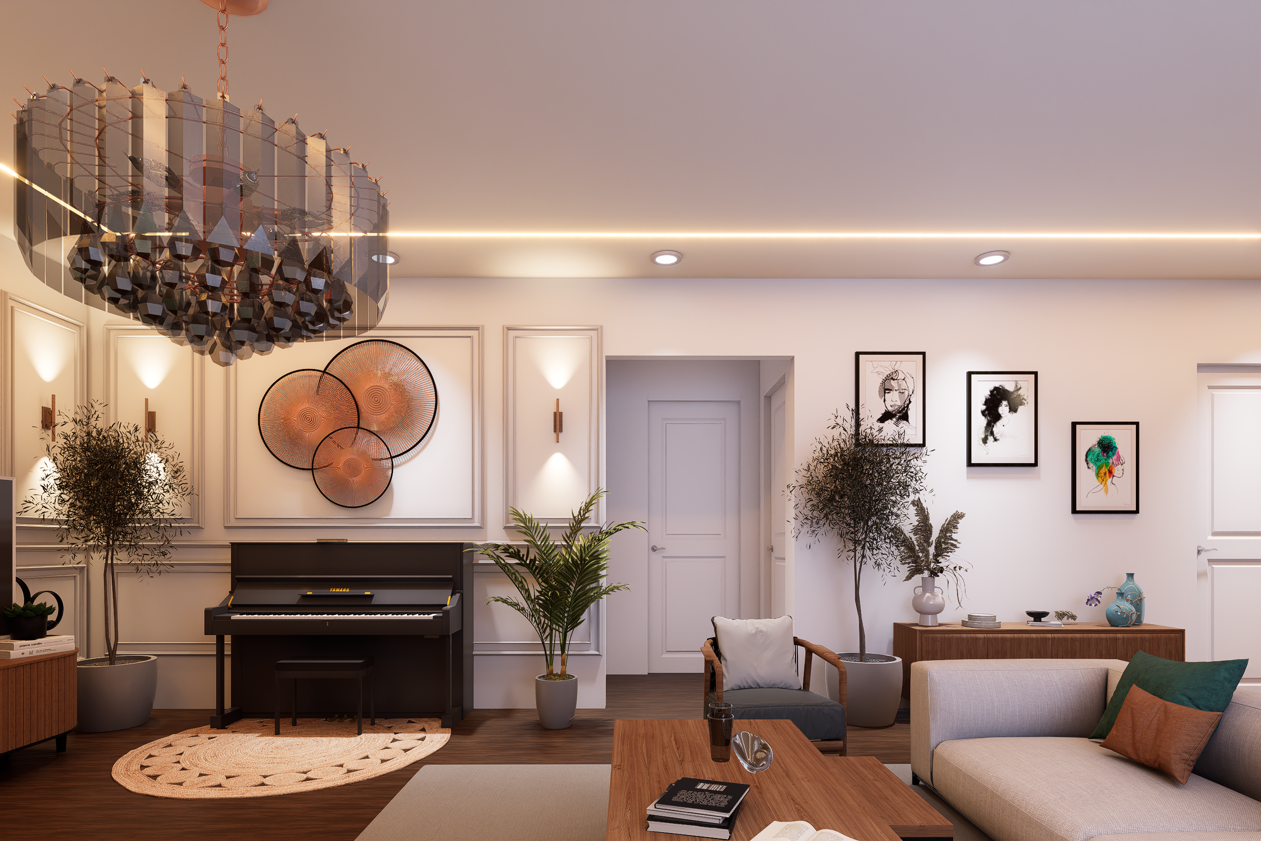 预算友好型客厅室内设计-7