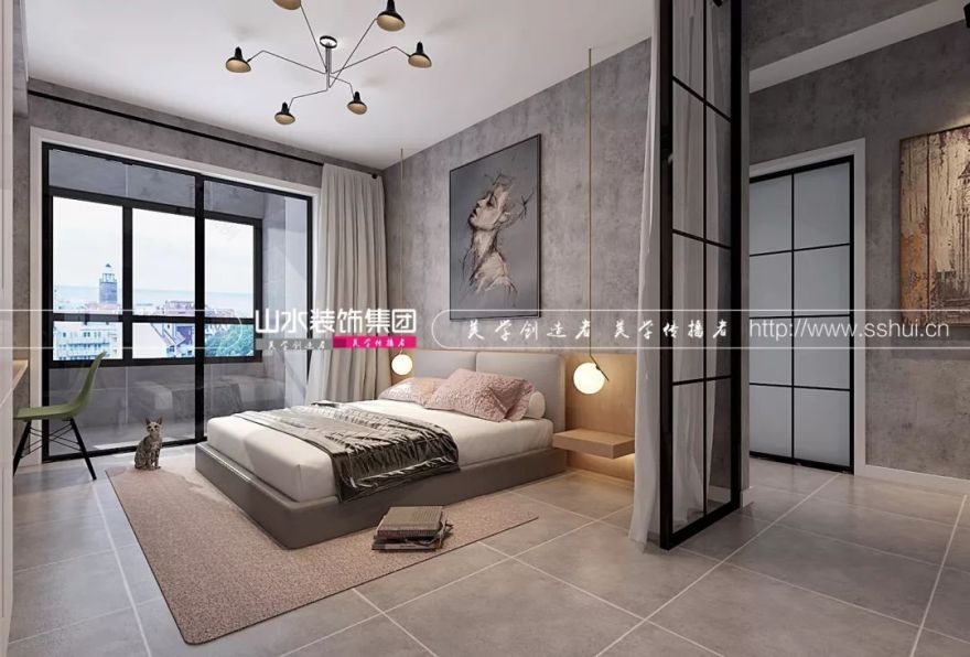 工业风家居设计,水泥灰的浪漫魅力-47