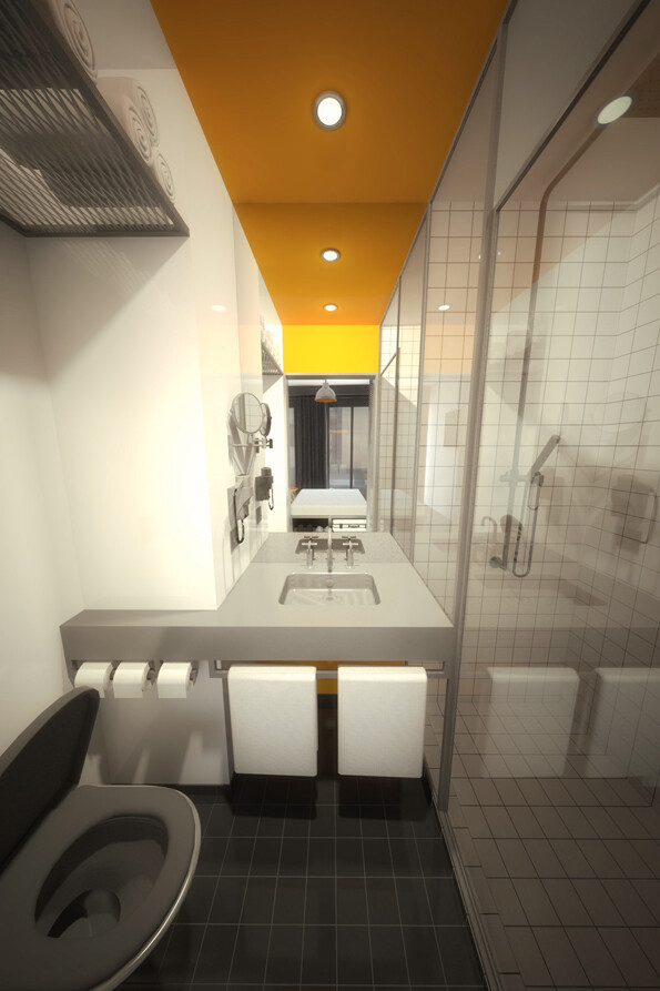 废弃商业区重生,汽车元素打造的环保时尚酒店-24