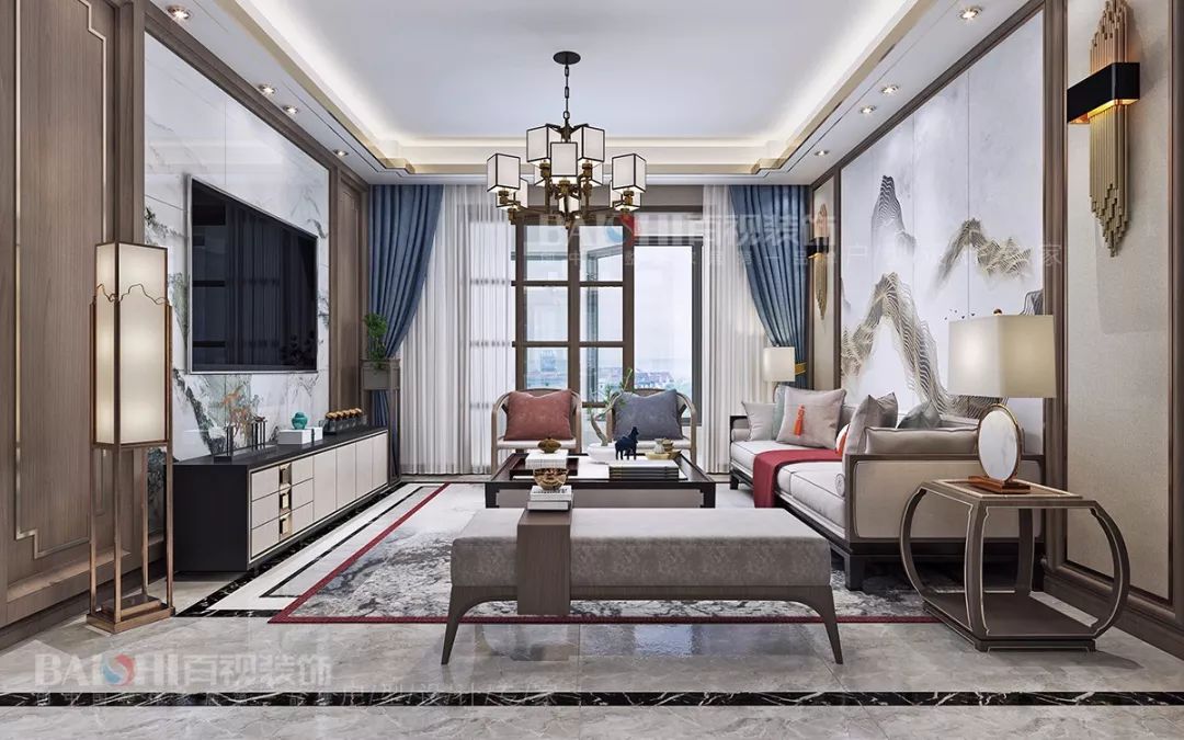 百视设计案例 | 荣盛华府中式/北欧风格的家-40