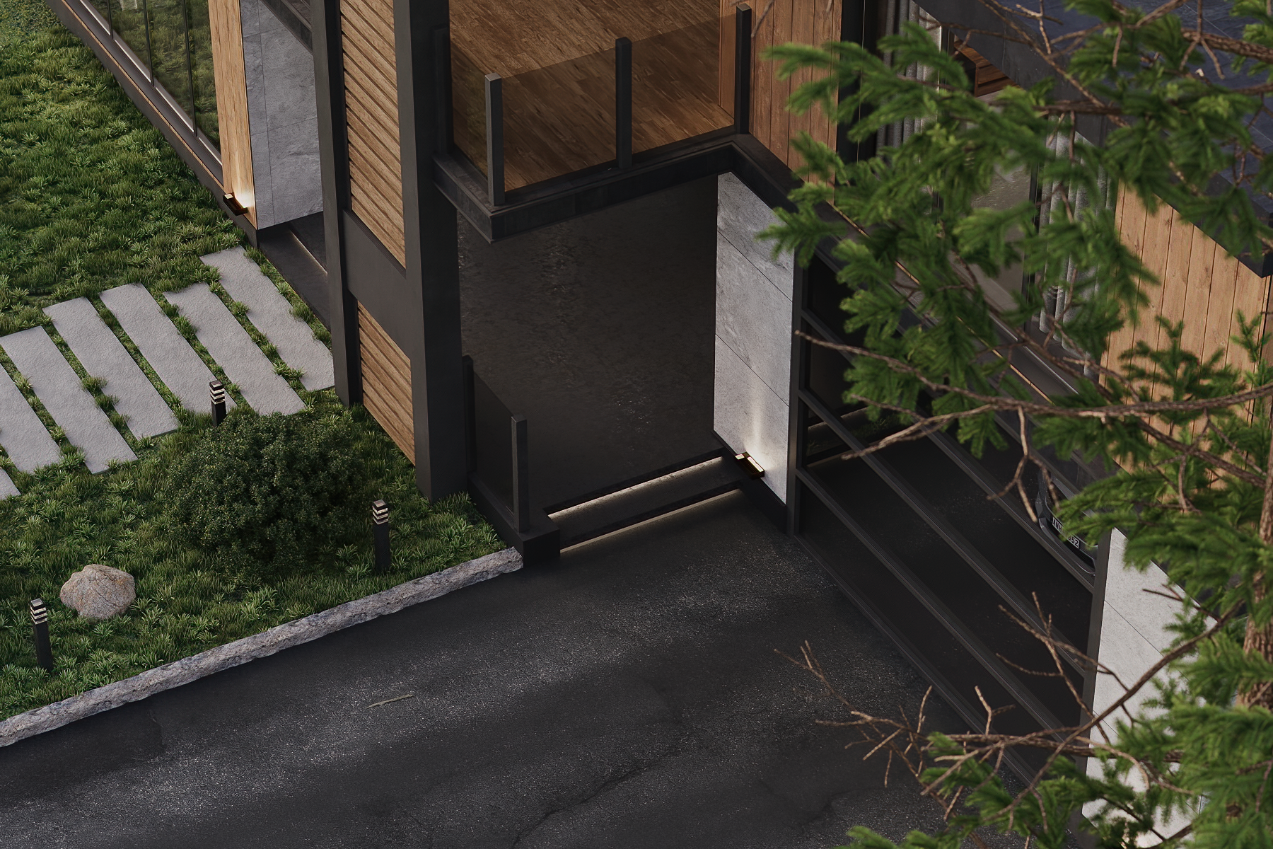 现代郊区小屋-8