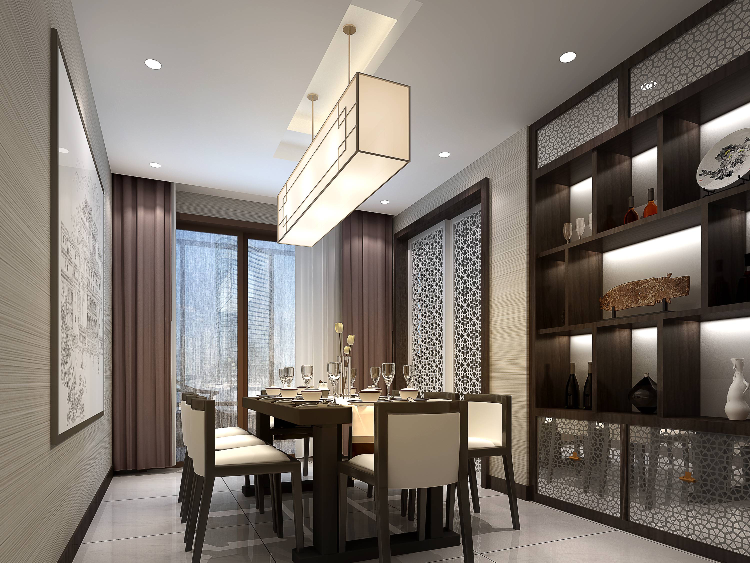 新中式 中式古典 奢华家装别墅样板房-10-28