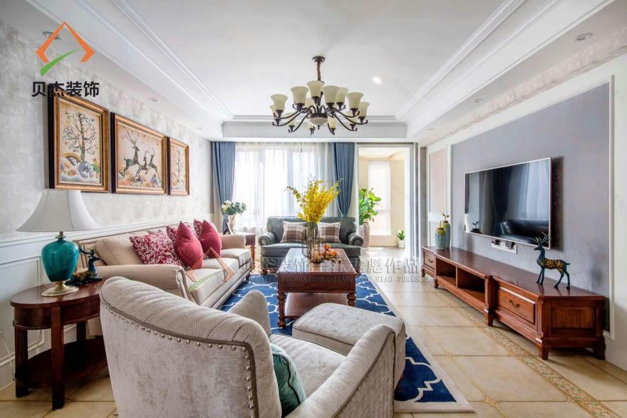 【贝杰装饰】— 天伦名苑丶美式风格《梦·绽放》-15