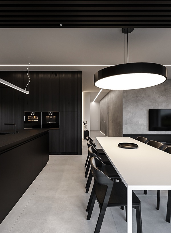 深色系别墅设计-11