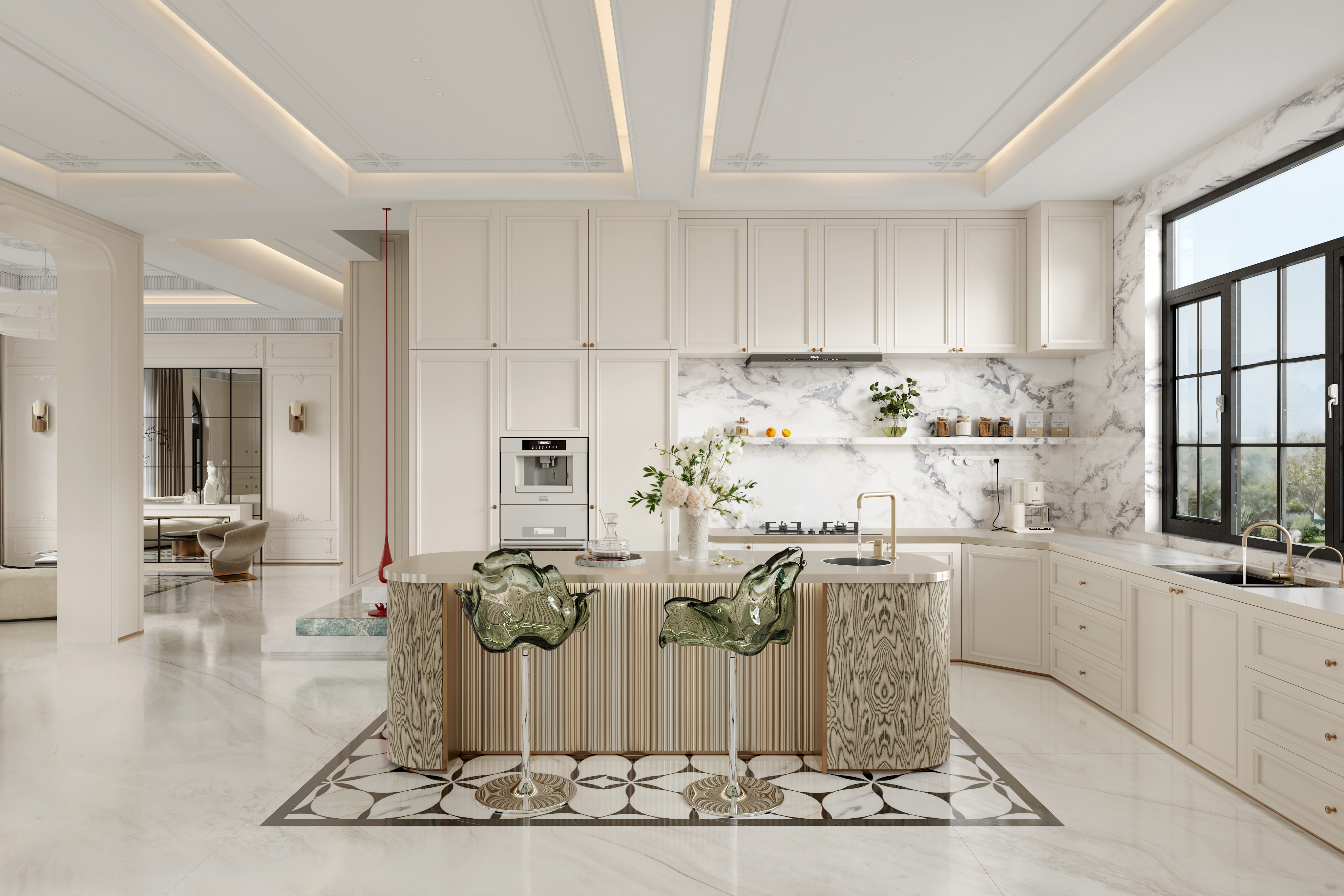 法式别墅 法式客厅 法式装修-15