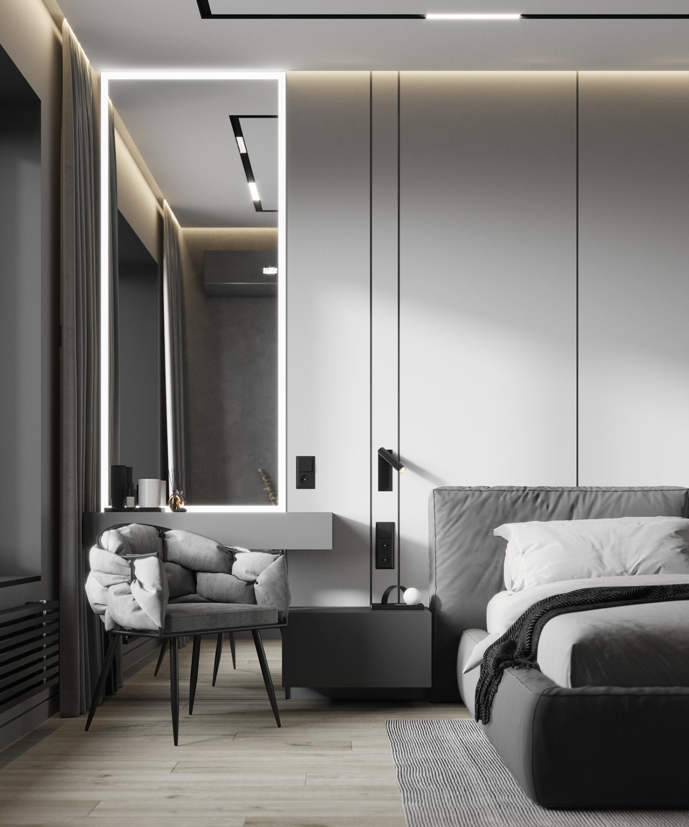 高级灰色系小空间公寓设计 超精致-16