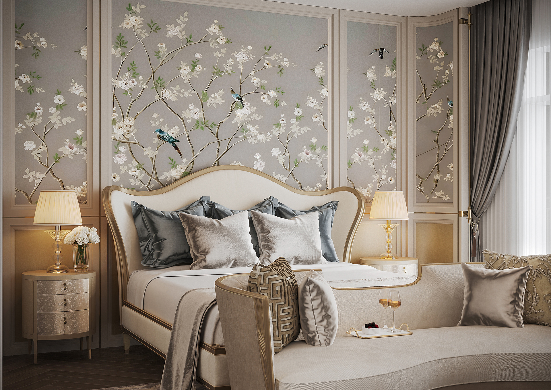 边和市新渊郡别墅卧室（注：Tan Uyen常见为越南平阳省新渊市，这里结合语境推测可能是边和市新渊郡，不太能完全确定，若有更多背景信息可更精准翻译） -12