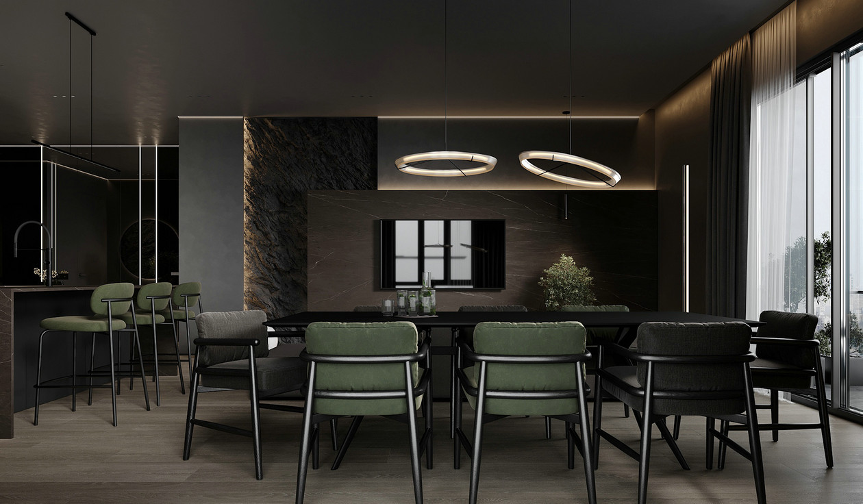 132㎡黑色系住宅设计-8