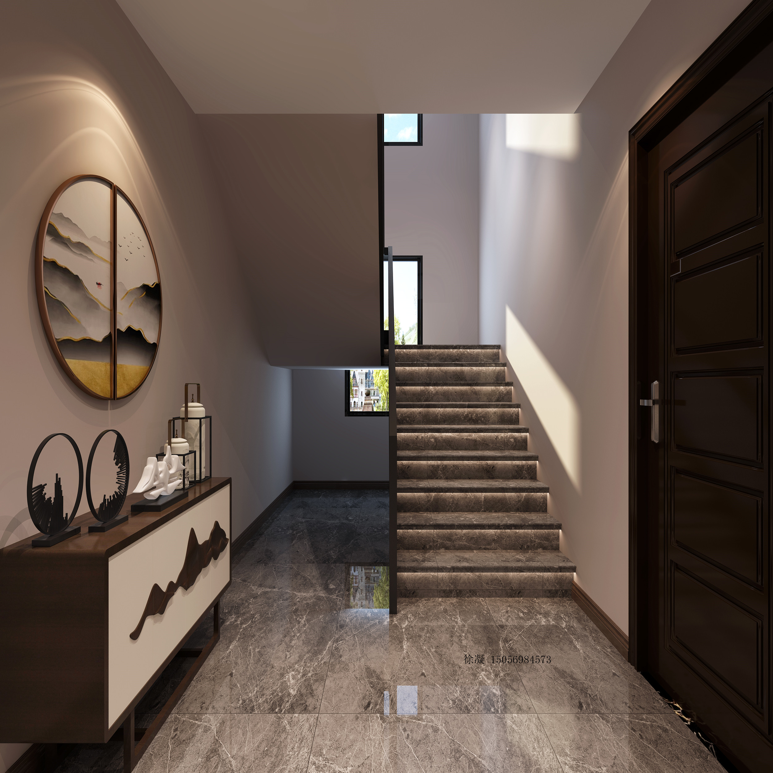 新中式简约别墅设计-11