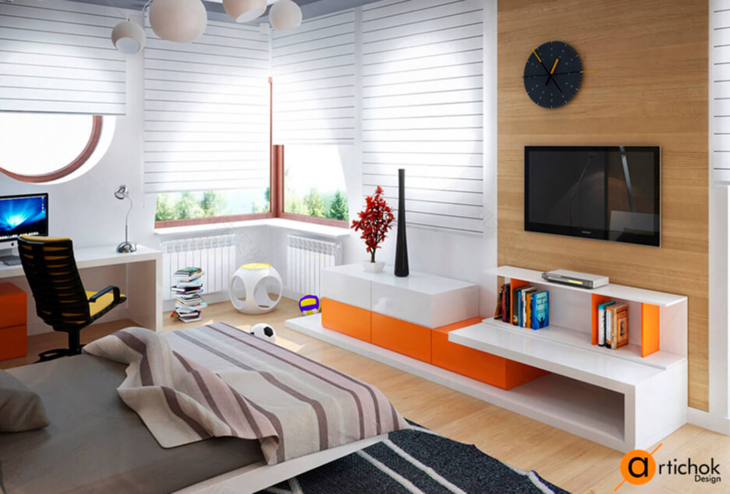 Интерьер круглого дома в эко-стиле - Art-i-chok-27