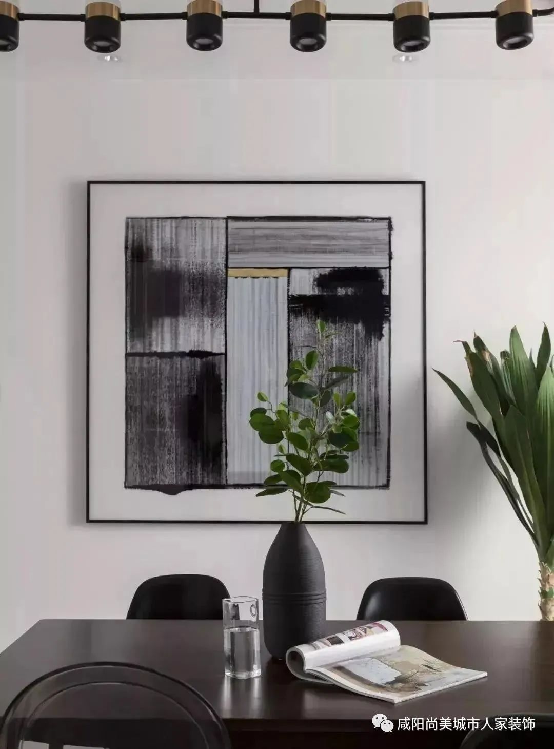 128 平黑白装修,客厅无电视墙,空间利用满分-17