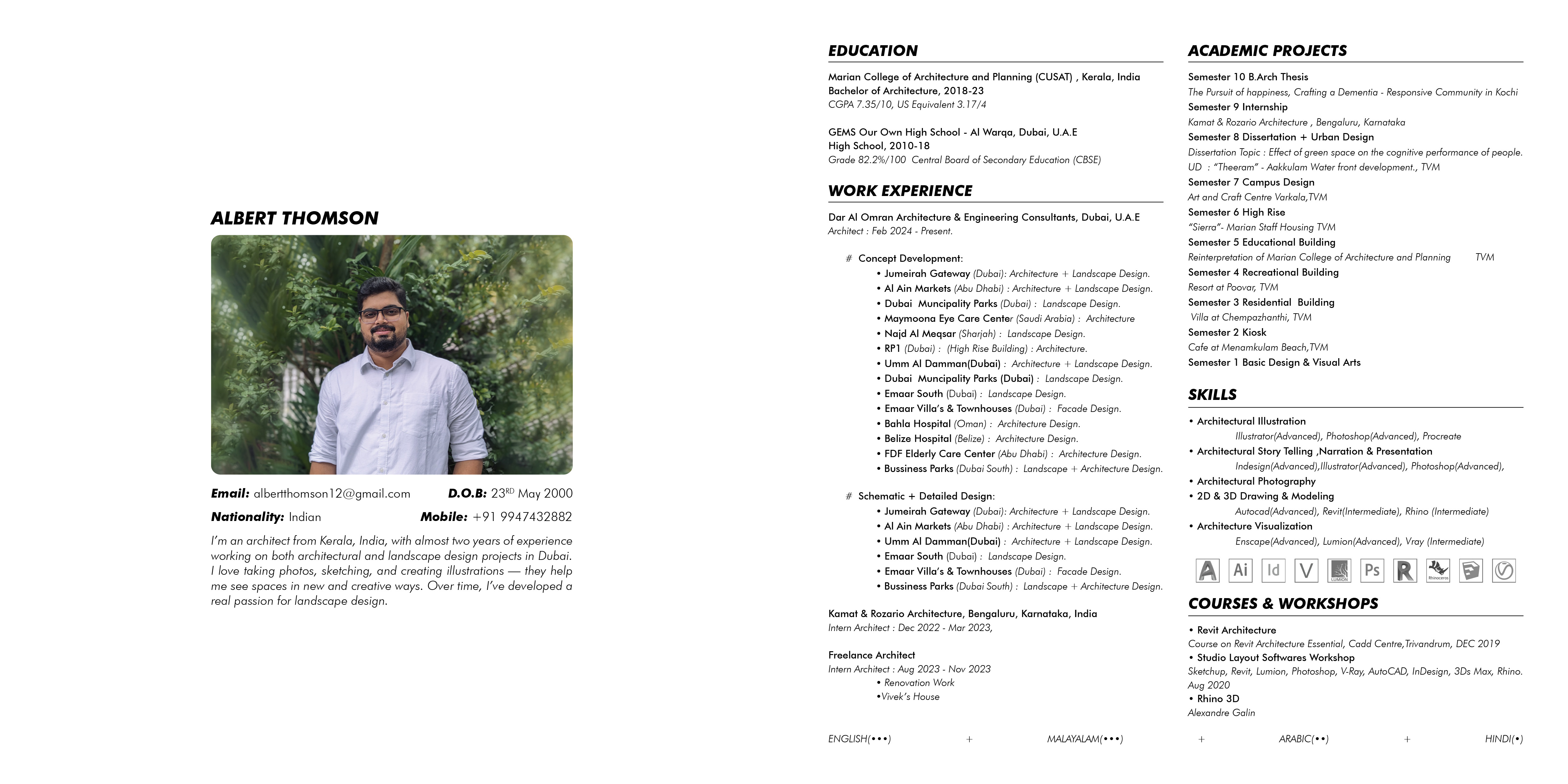 Albert Thomson Portfolio 2025-1