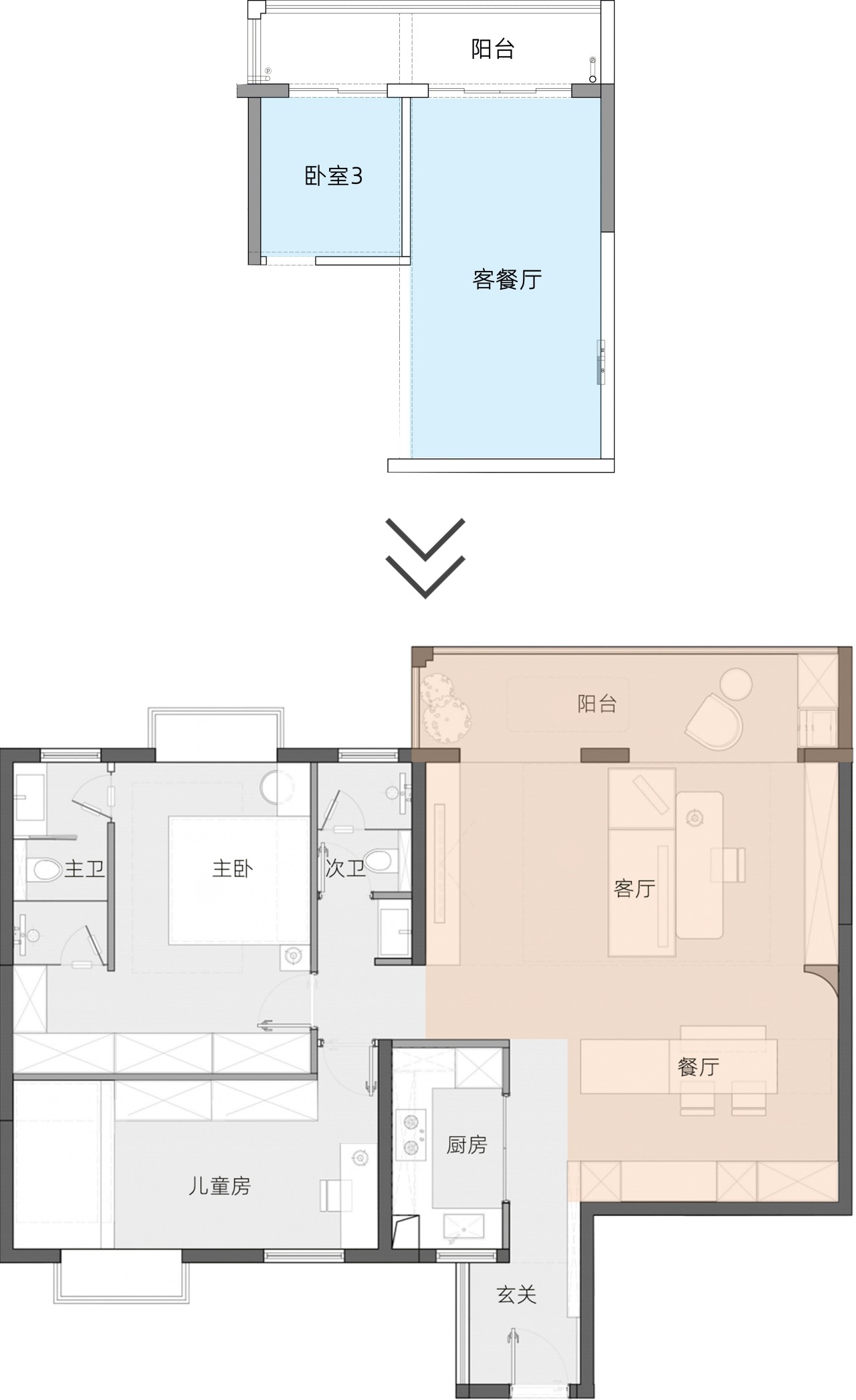 116㎡住成超大平层丨中国南宁丨恒田设计-33