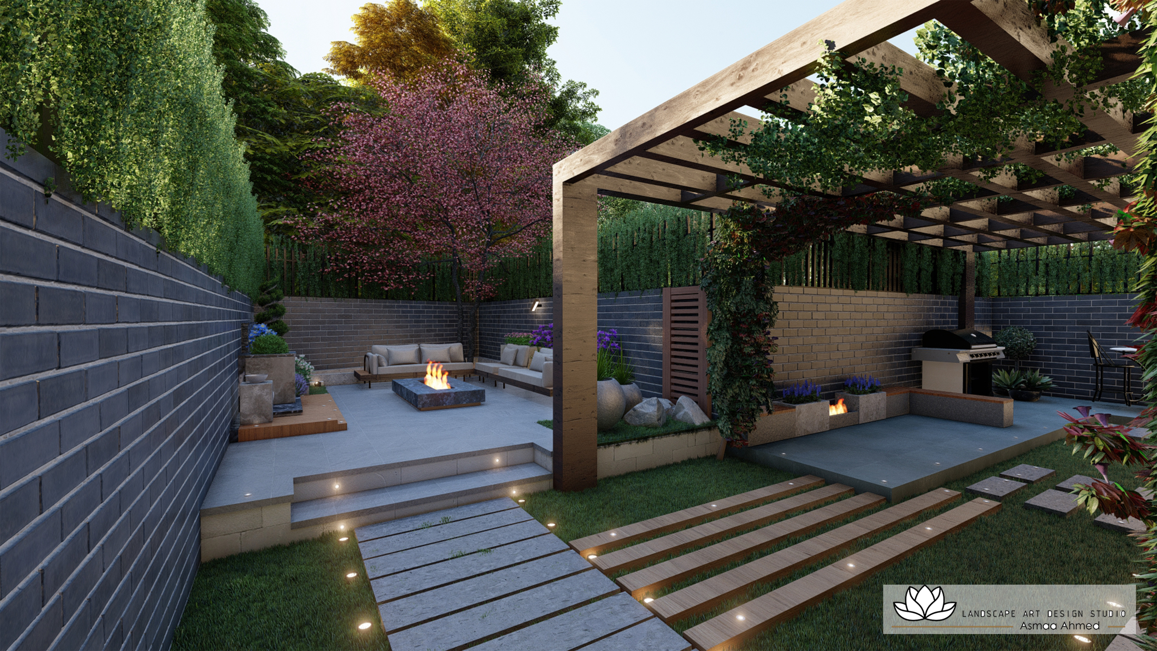 Landscape Design For Backyard & Front Yard In England-10