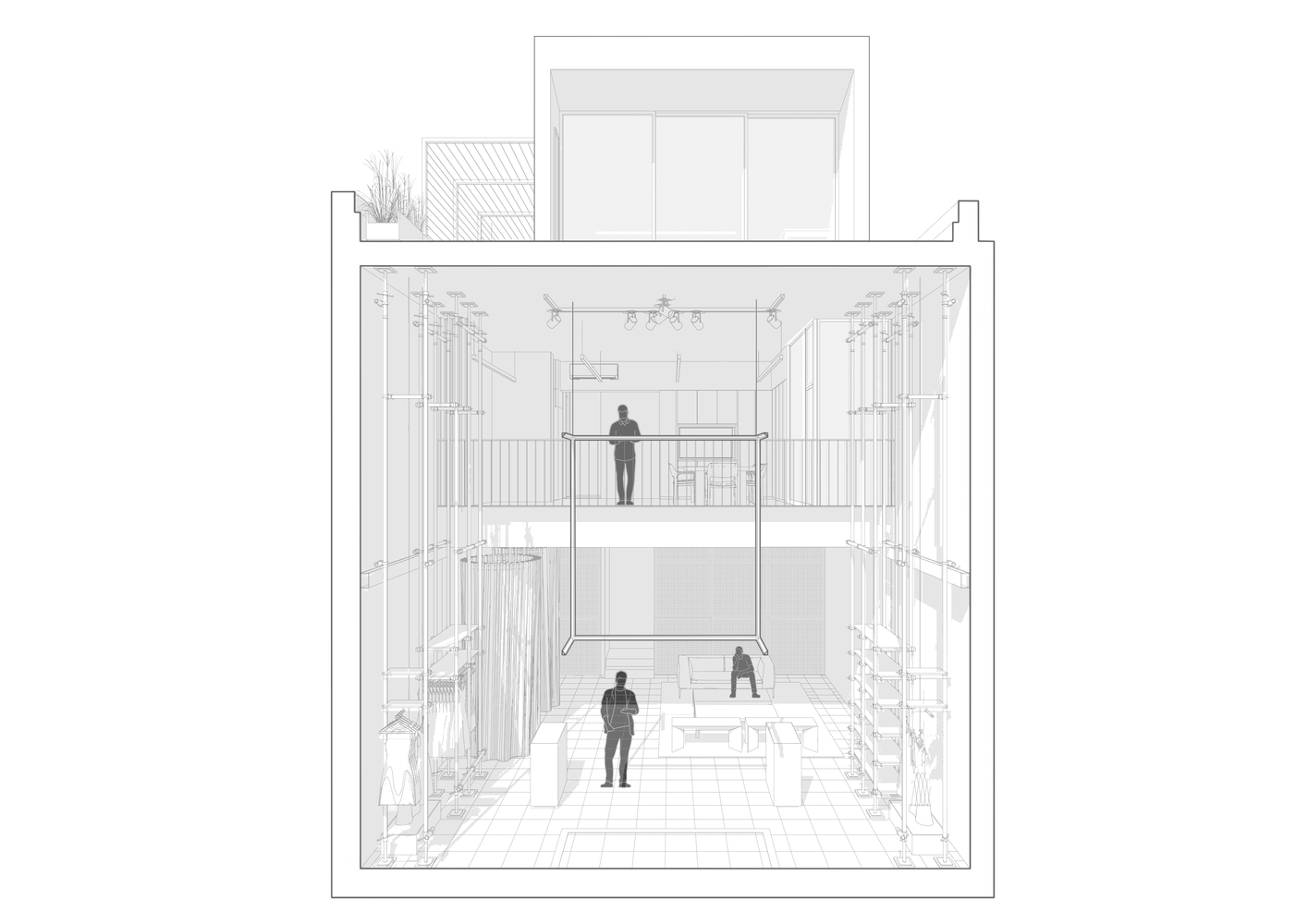 阿根廷布宜诺斯艾利斯 Room Store 时尚灵活空间设计丨Pirca Arquitectura-11