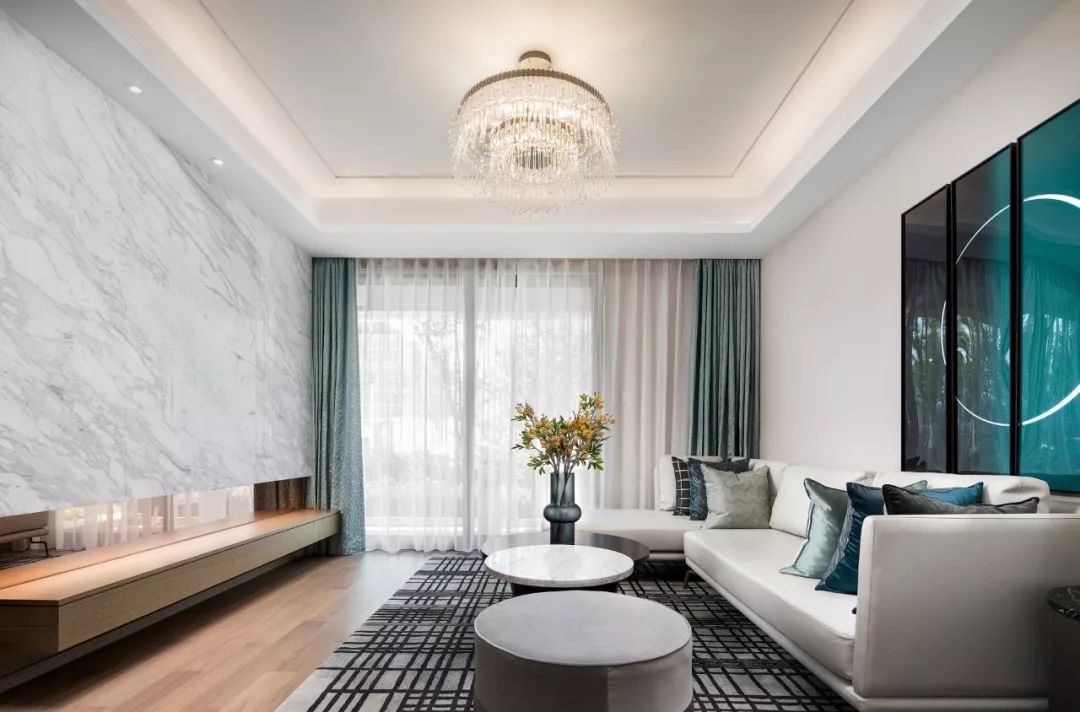 蒂芙尼蓝++ 山茶白，双色公寓演绎高品质生活-11