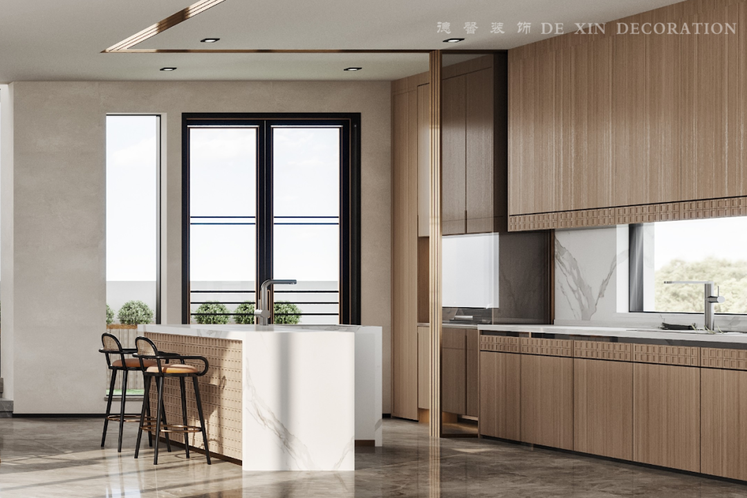 宋式美学的新中式别墅 · 侨建御溪谷丨德馨装饰-21