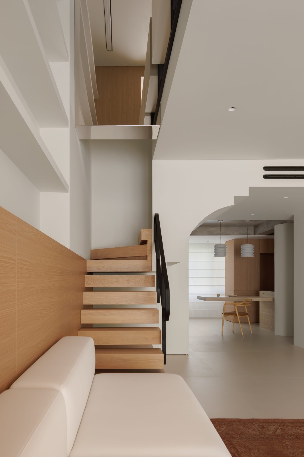 HURR赫设计丨复式的破界与重构:木质骨骼与简白画幕-50