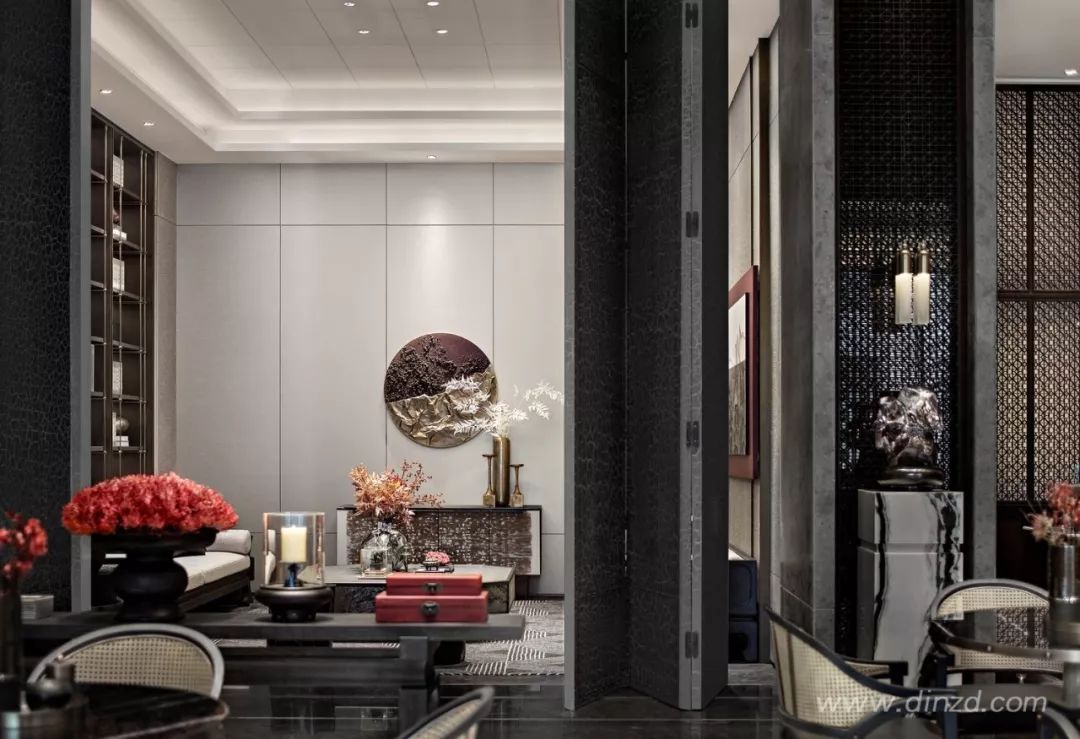 天津津门大院售楼处 | 古韵墨色与现代材质的完美融合-48