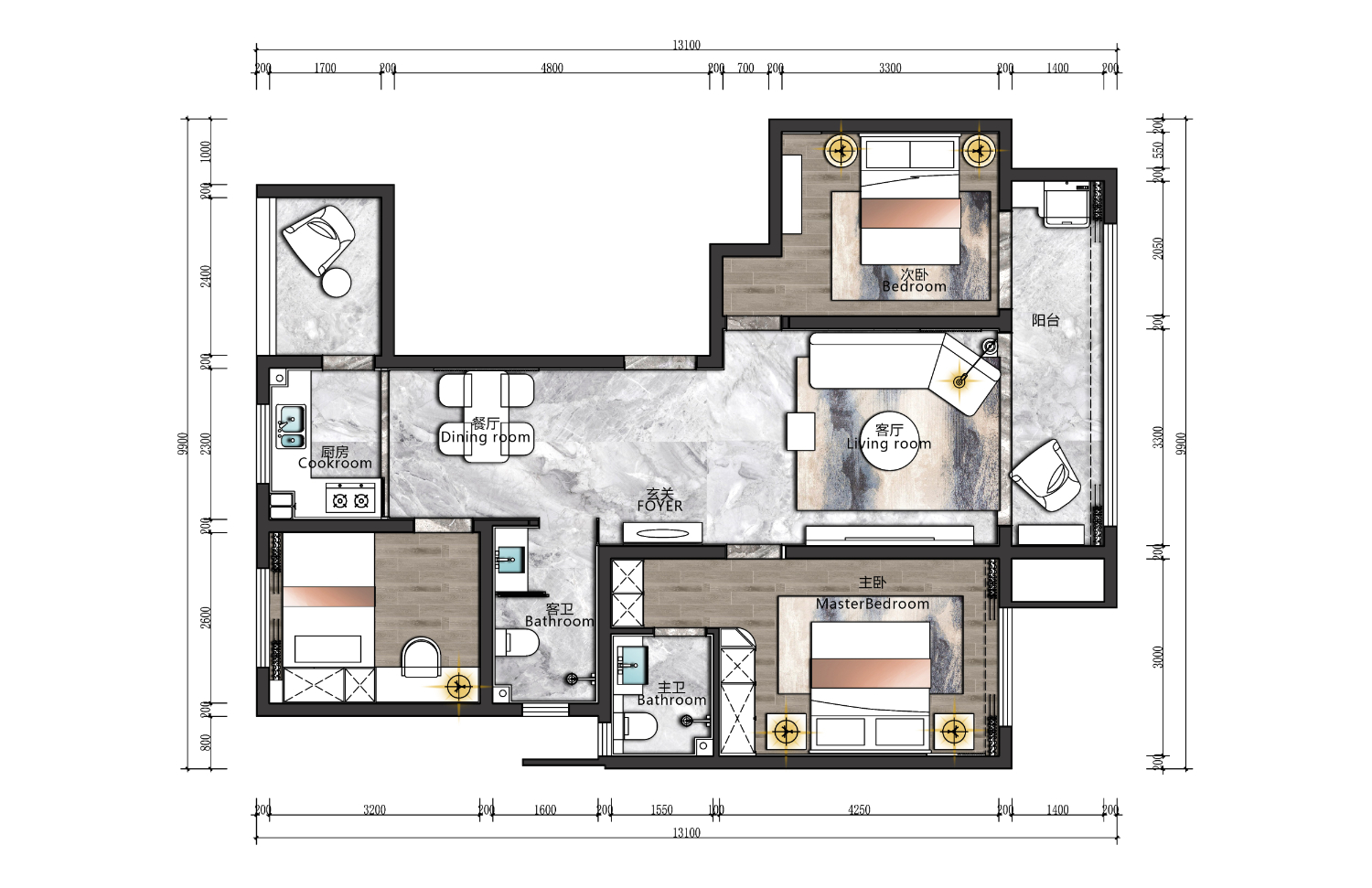 泰安·东海泮河龙韵样板间丨中国泰安丨山东臻观装饰设计工程有限公司-3