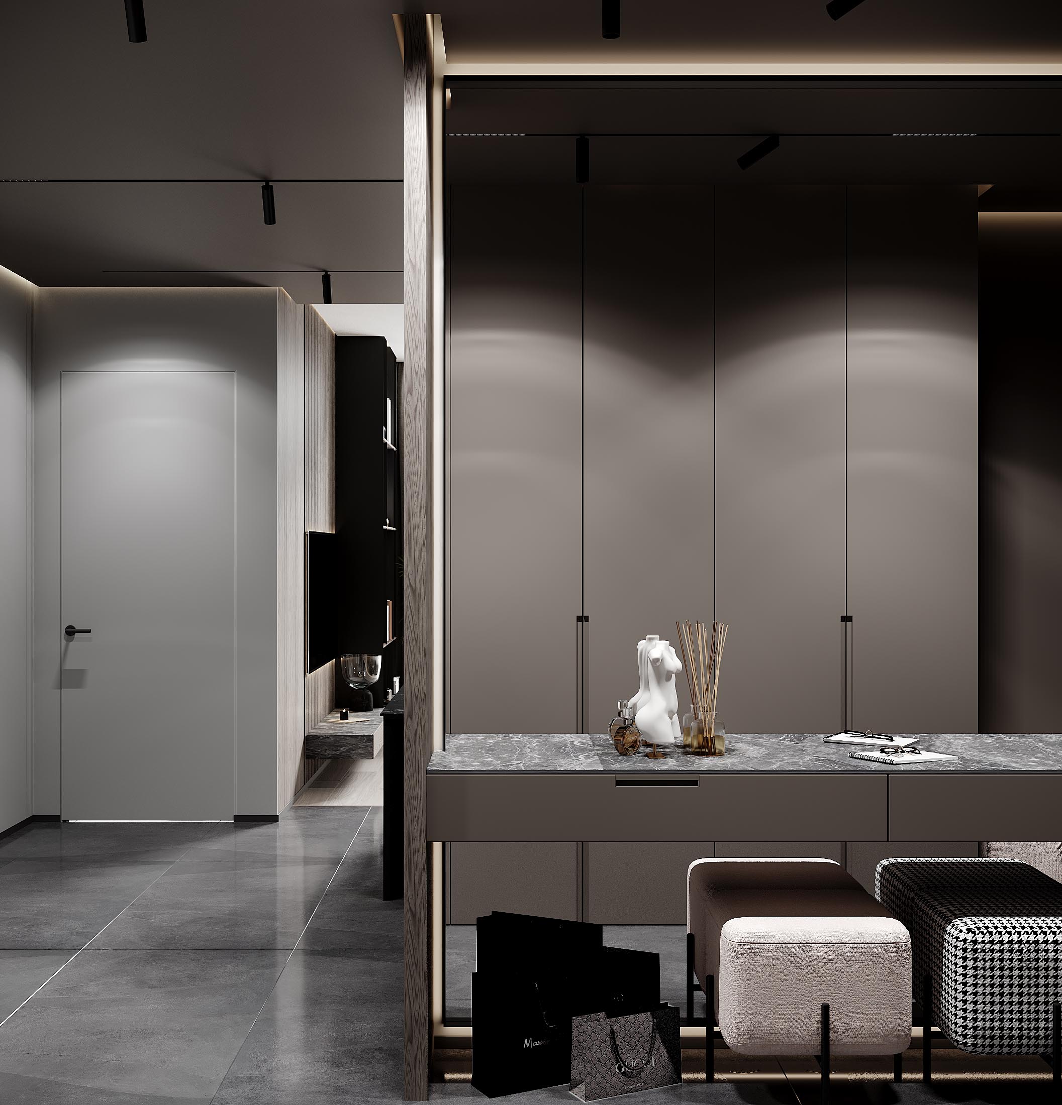 Modern dark apartment-10