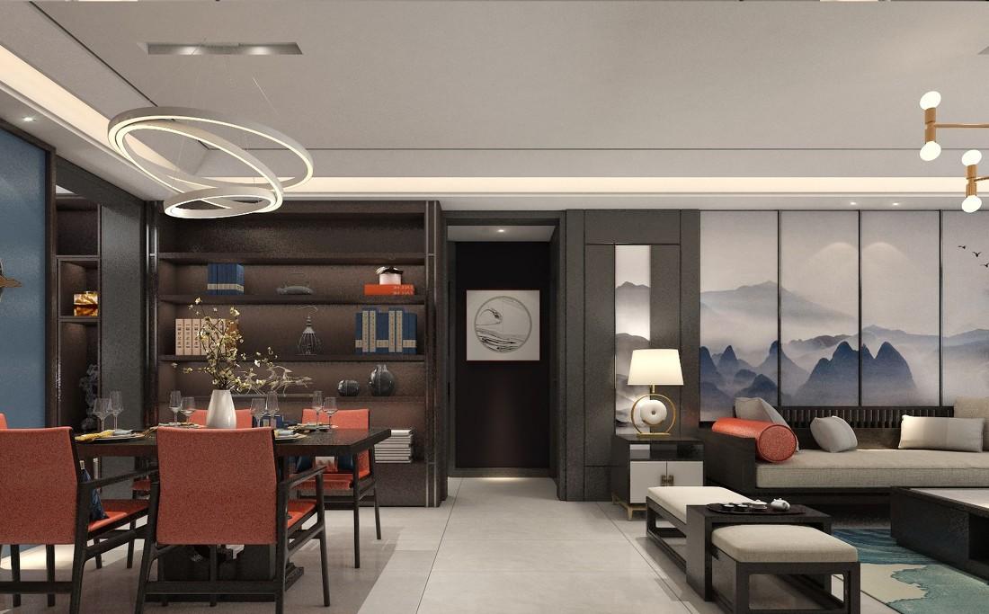 
中式轻奢住宅设计案例 -0