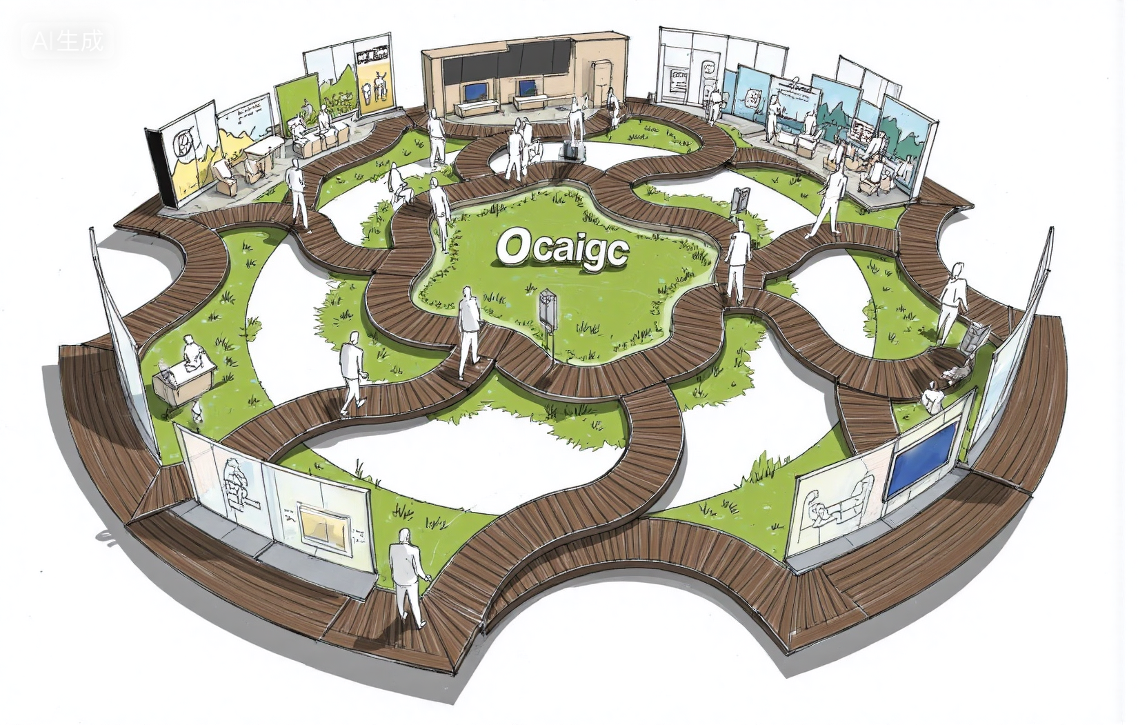 户外秀场概念草图sketch-4