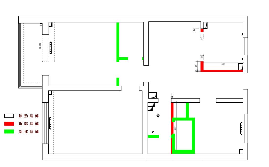 无采光小黑屋逆袭记 · 两居改三居拯救计划-32