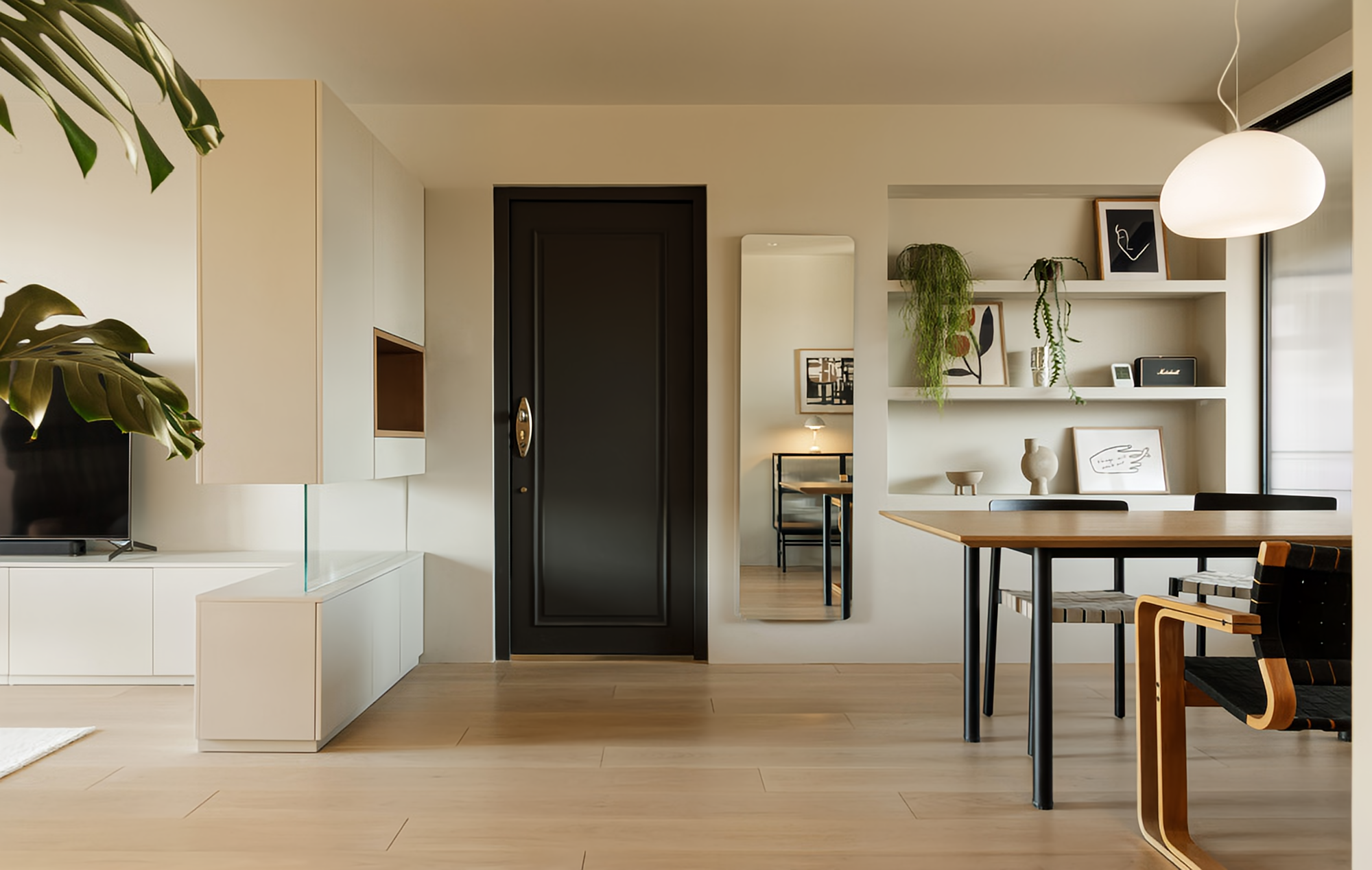 奶茶色的家丨中国北京丨NOTHING DESIGN-0