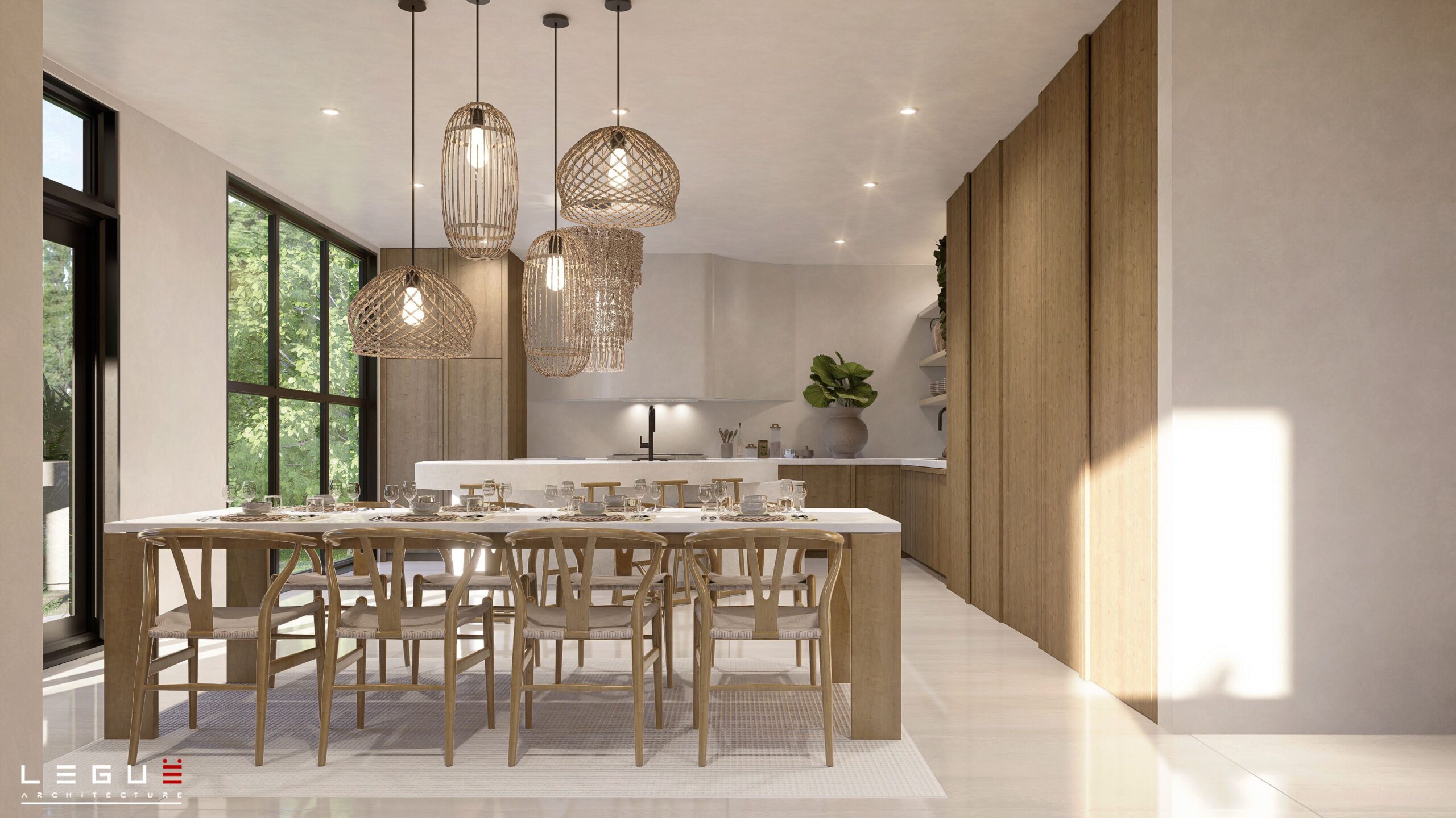 房屋平面图 Ë·242

注：这里Ë·242可能是特定编号之类的内容，由于不清楚其确切含义，保留原样如果有更多背景信息，可进一步完善翻译 丨Leguë Architecture-30