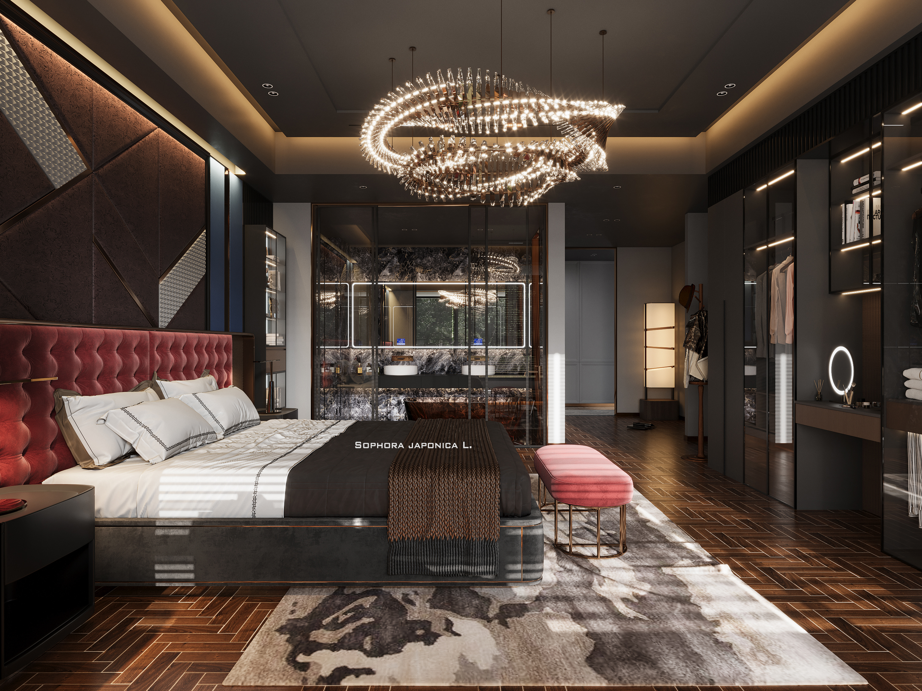 家装暗金调渲染-11