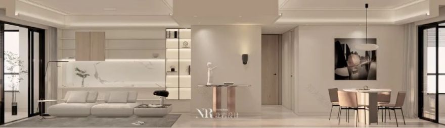 南京河西金茂府简约大平层设计丨中国南京丨北岩设计-11