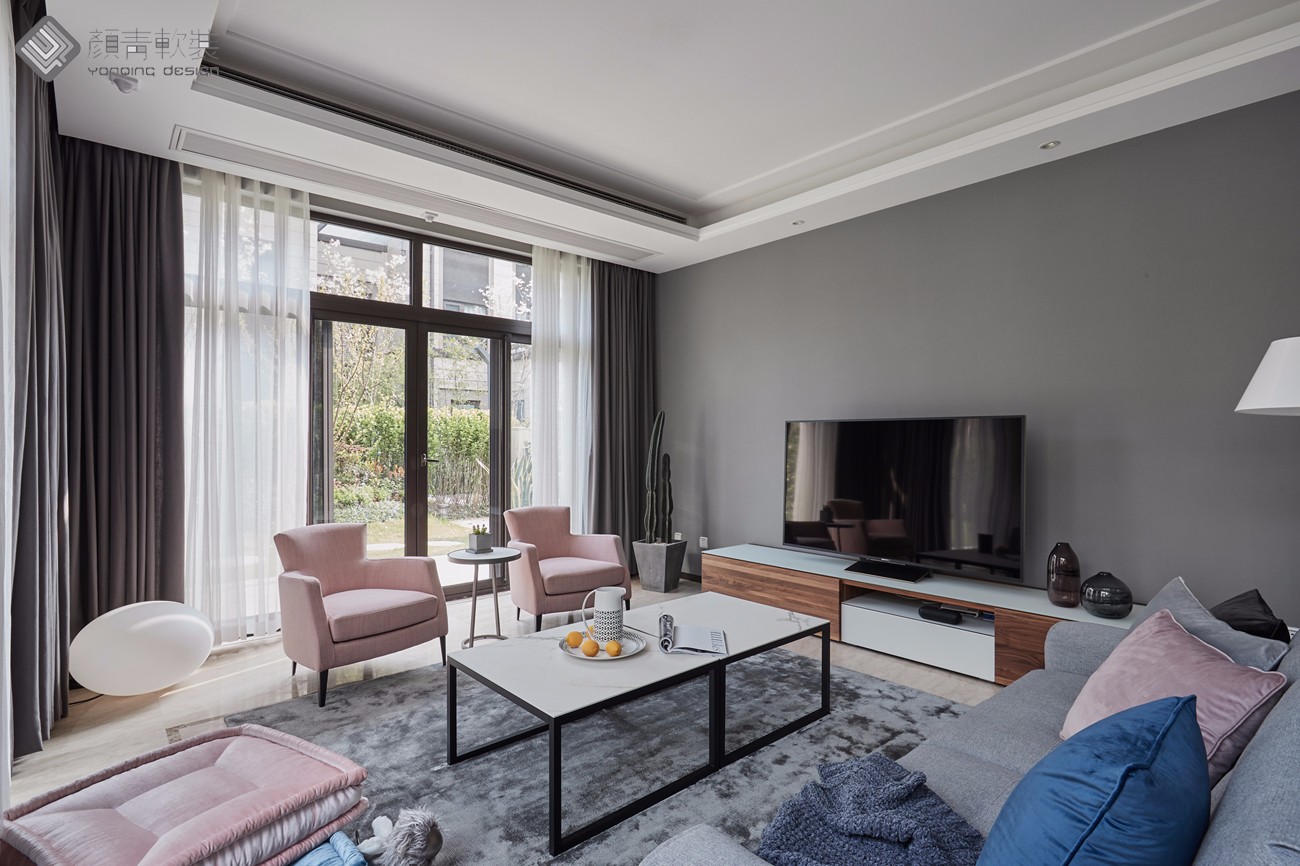 300㎡现代简约风别墅  辰佑＆颜青软装-4