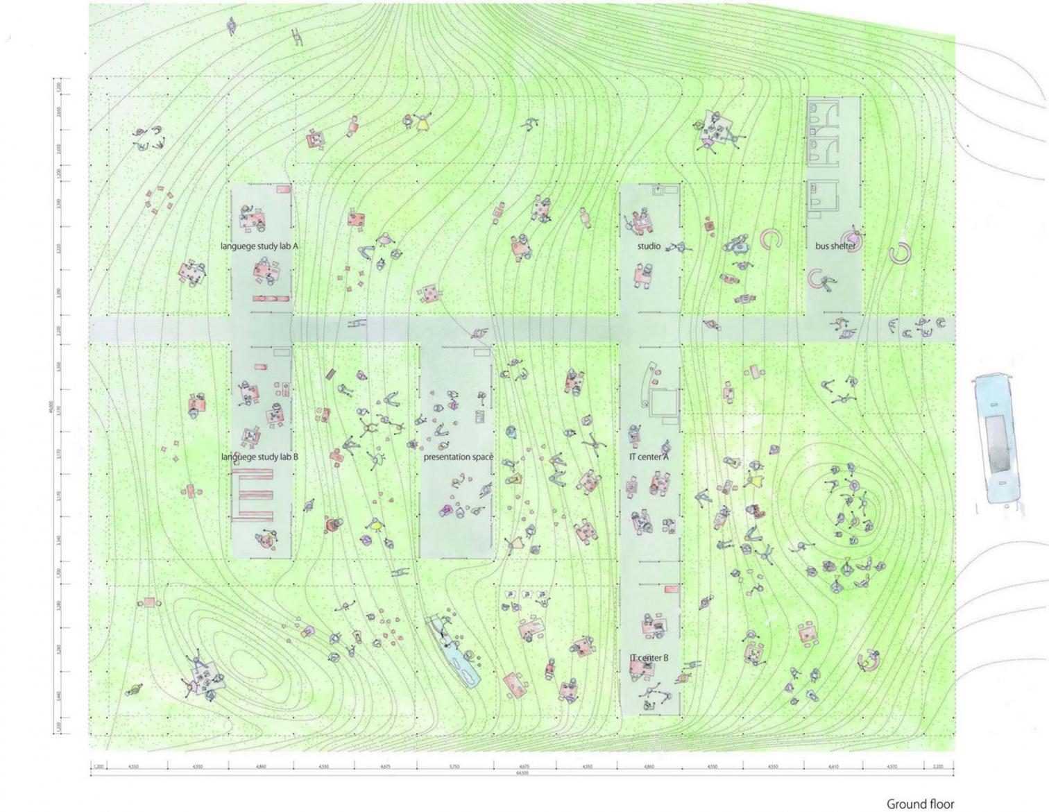 大学校园扩建 | 单层钢构，内外互通的开放空间-3